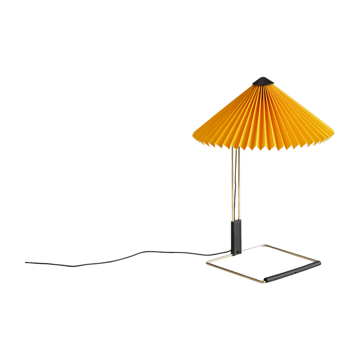 Petite lampe de table jaune et laiton Matin - HAY - The Cool Republic