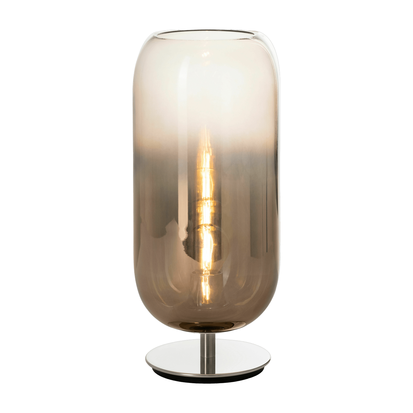 Petite lampe de table marron cuivrée Gople - Artemide - The Cool Republic
