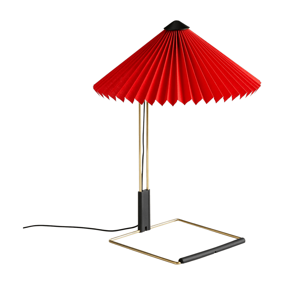 Petite lampe de table rouge et laiton Matin - HAY - The Cool Republic