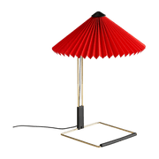 Petite lampe de table rouge et laiton Matin - HAY - The Cool Republic