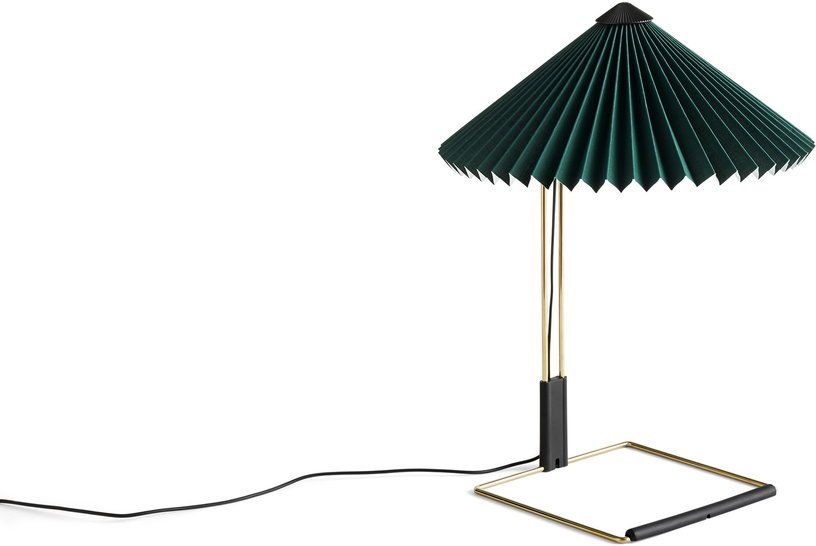 Petite lampe de table verte et laiton 30 x 38 cm Matin - HAY - The Cool Republic