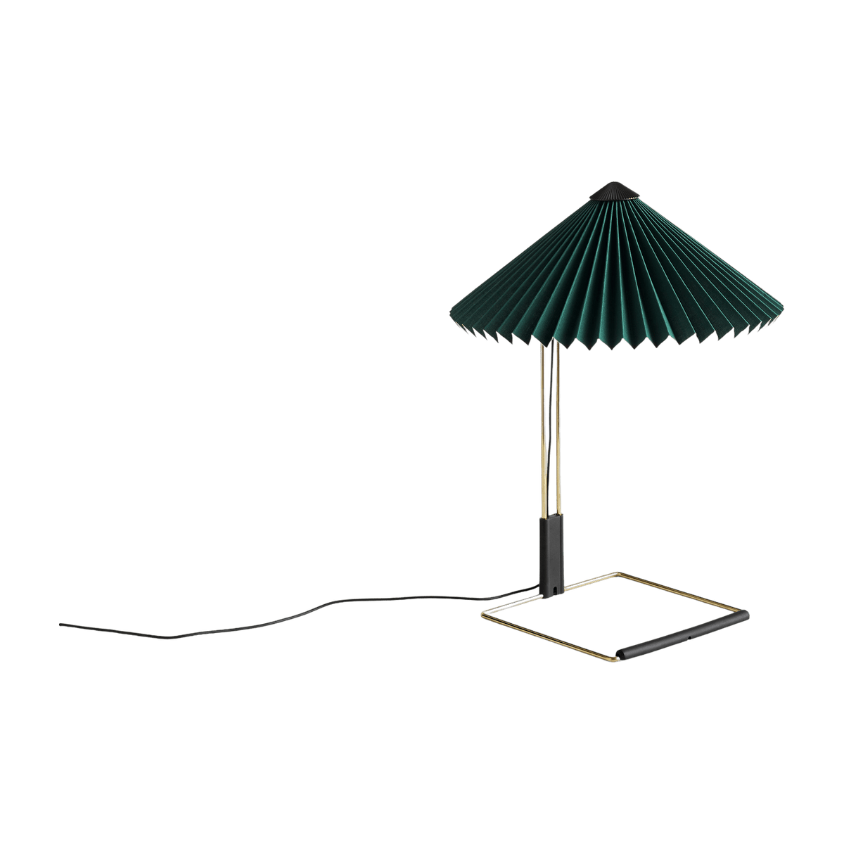 Petite lampe de table verte et laiton 30 x 38 cm Matin - HAY - The Cool Republic