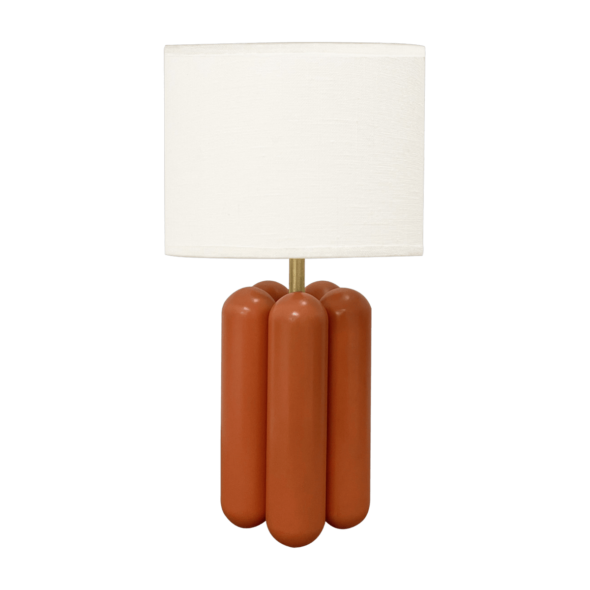Small lamp in wood and linen corail Charlotte - Cosin Paris - The Cool Republic