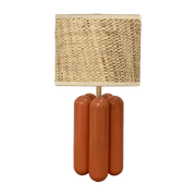 Petite lampe en bois et raphia corail Charlotte - Cosin Paris - The Cool Republic