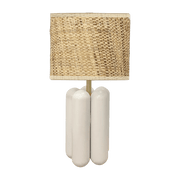 Petite lampe en bois et raphia crème Charlotte - Cosin Paris - The Cool Republic