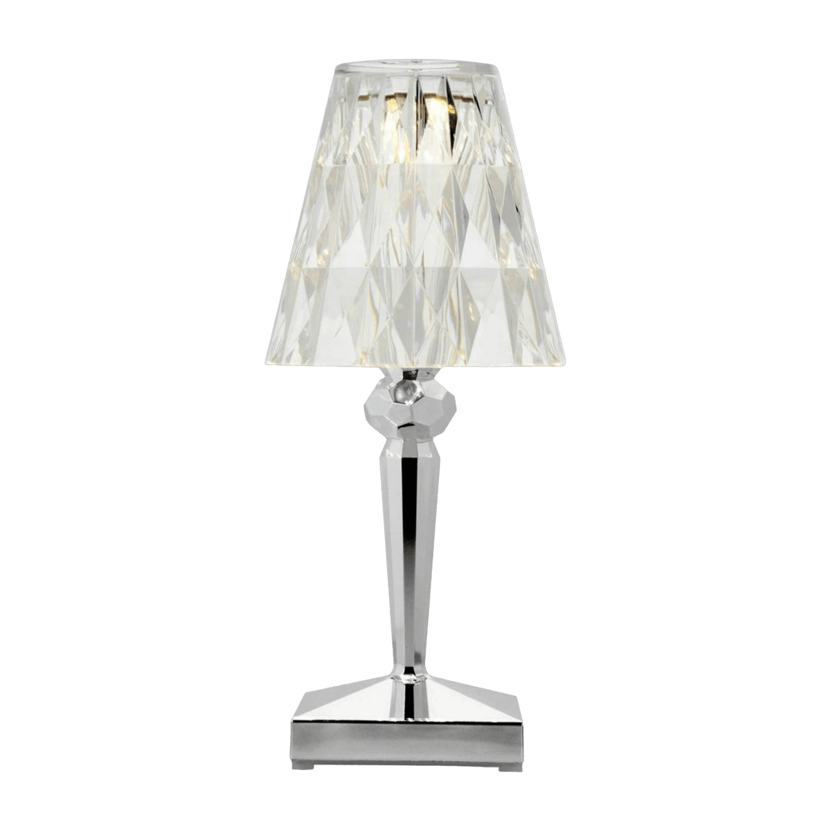 Petite lampe sans fil LED argentée Battery - Kartell - The Cool Republic