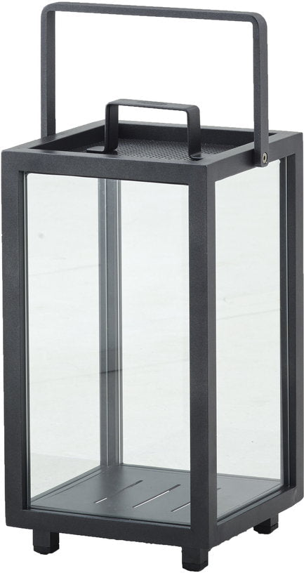 Petite lanterne en aluminium noir Lighthouse - Cane - Line - The Cool Republic