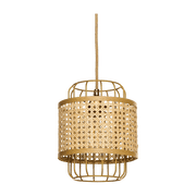 Petite suspension en cannage et structure dorée Piou-piou - Unum - The Cool Republic