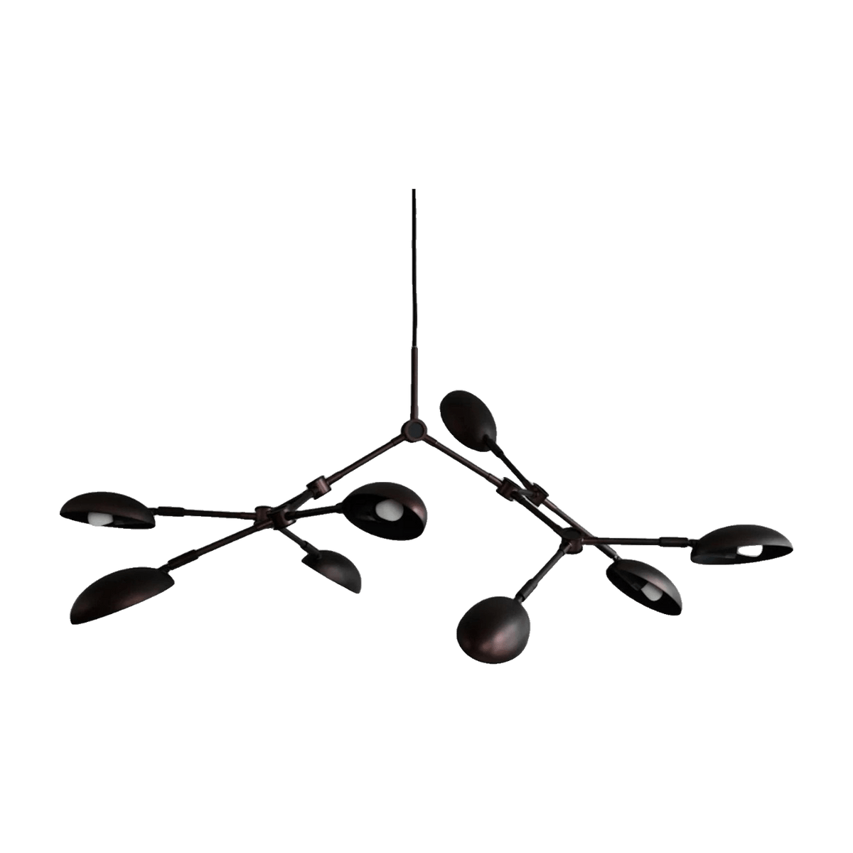 Petite suspension en fer à 8 sphères noires Drop Chandelier - 101 Copenhagen - The Cool Republic