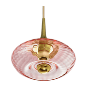 Petite suspension en verre rose spinelle Grace - Elements Lighting - The Cool Republic