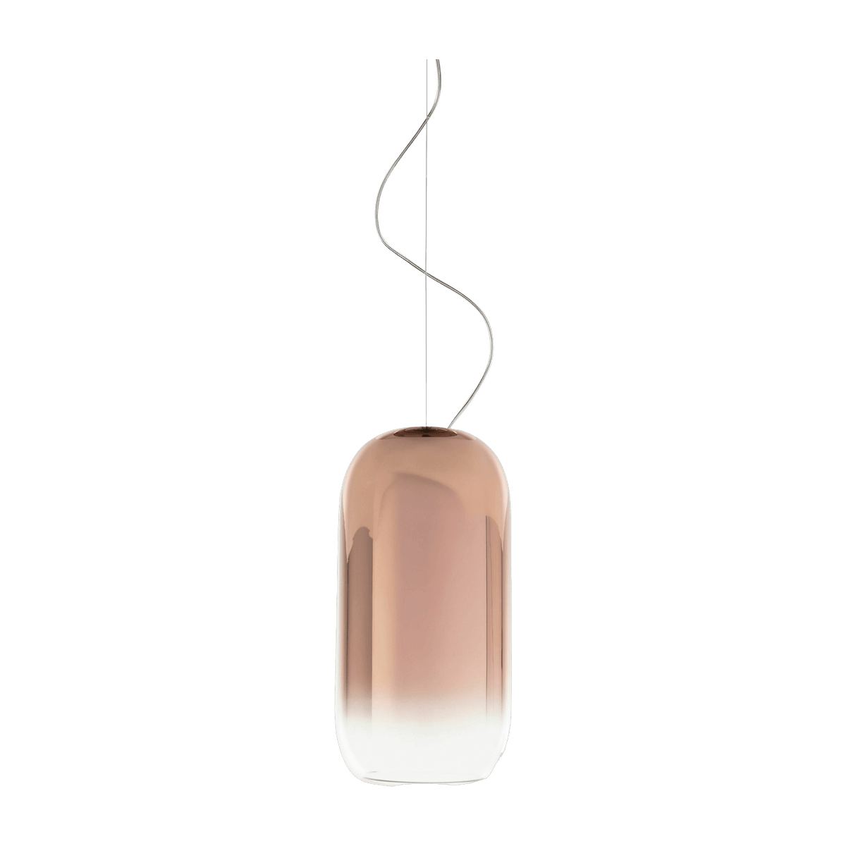 Petite suspension rose métallique Gople - Artemide - The Cool Republic