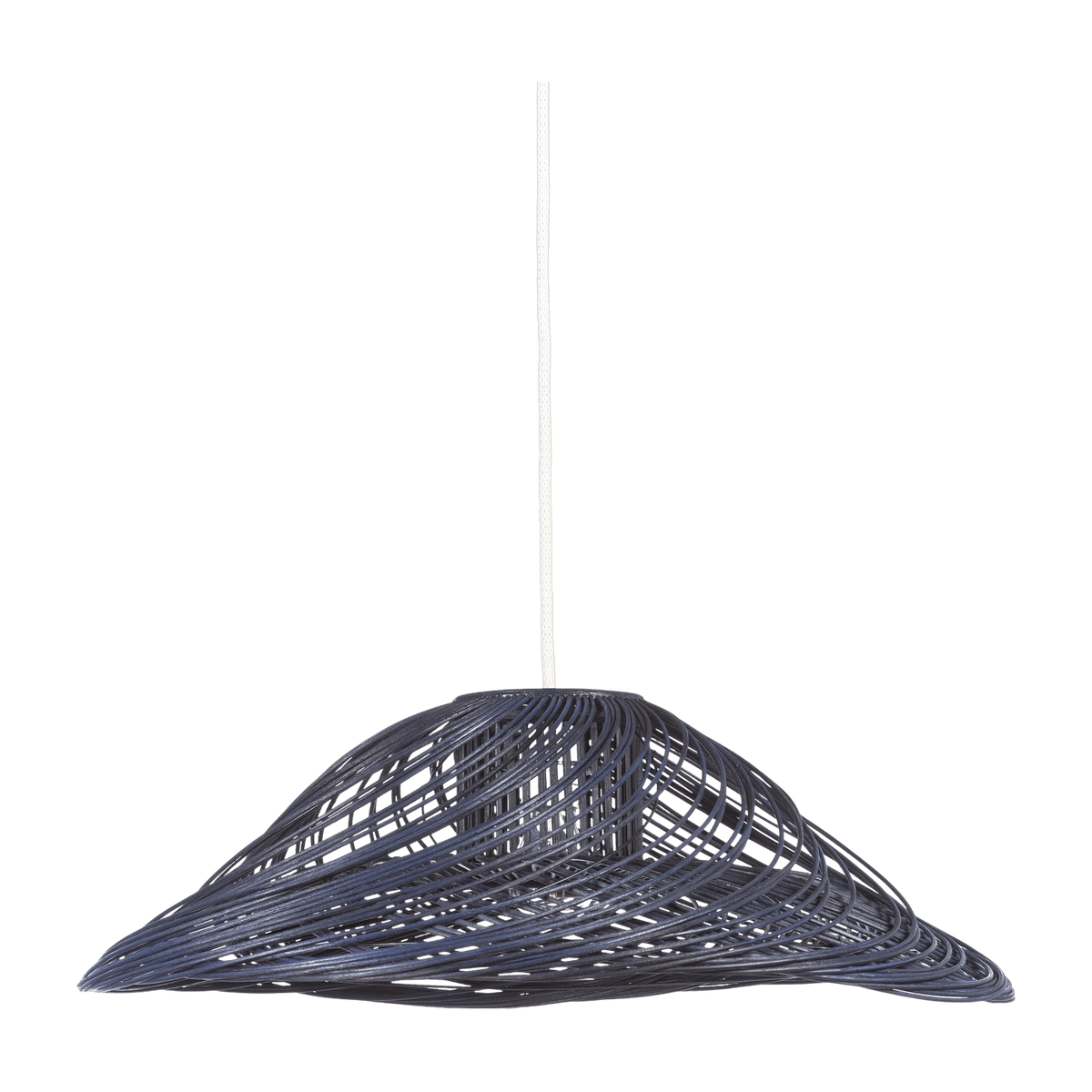 Petite suspension rotin bleue Satelise - Forestier - The Cool Republic