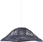 Petite suspension rotin bleue Satelise - Forestier - The Cool Republic