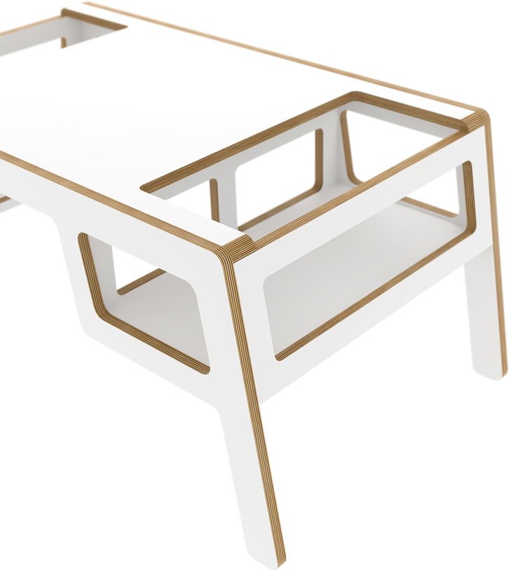 Petite table blanche double Flex - Nuki Shop - The Cool Republic