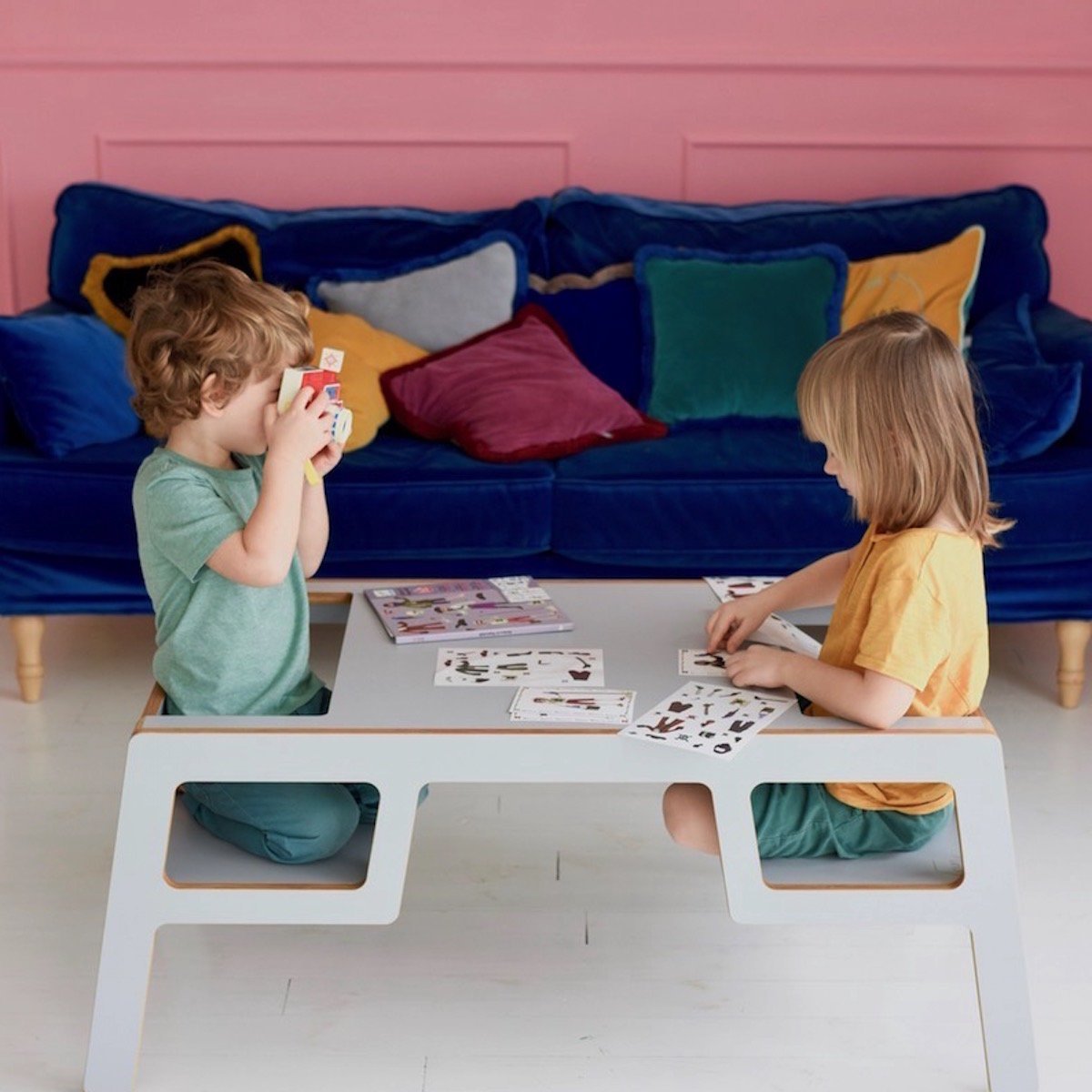 Petite table blanche double Flex - Nuki Shop - The Cool Republic