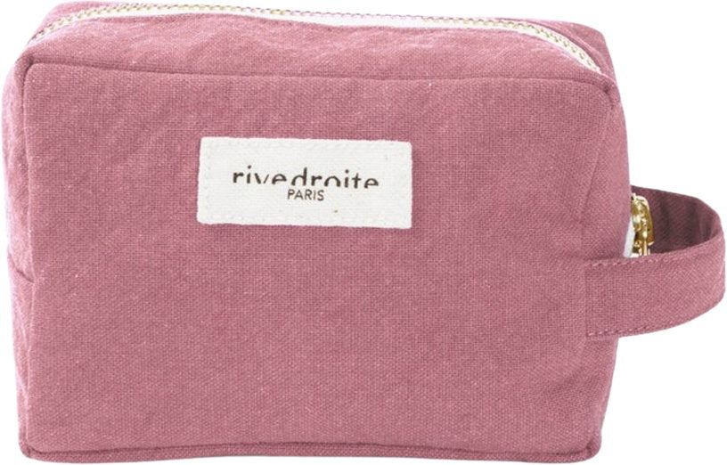 Petite trousse en coton recyclé bois de rose Tournelles - Rive Droite Paris - The Cool Republic