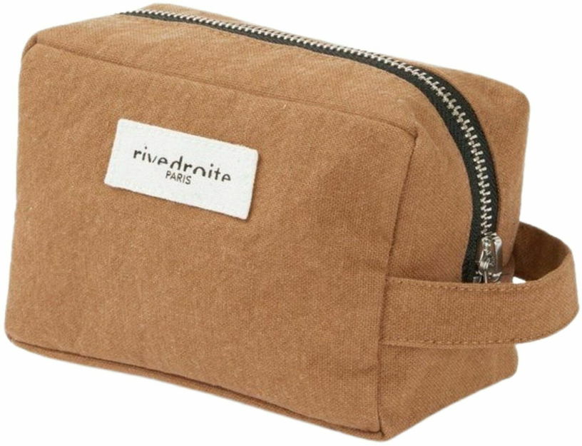 Petite trousse en coton recyclé camel Tournelles - Rive Droite Paris - The Cool Republic