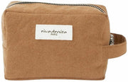 Petite trousse en coton recyclé camel Tournelles - Rive Droite Paris - The Cool Republic