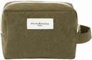 Petite trousse en coton recyclé kaki Tournelles - Rive Droite Paris - The Cool Republic