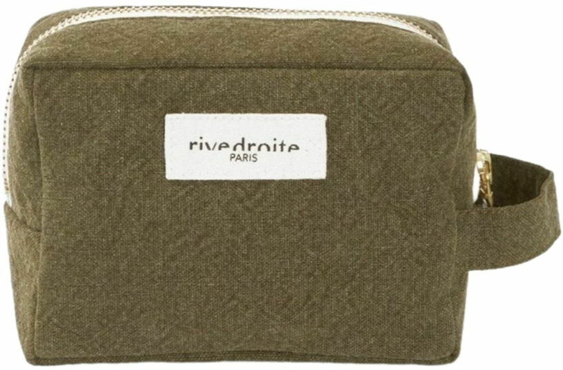 Petite trousse en coton recyclé kaki Tournelles - Rive Droite Paris - The Cool Republic