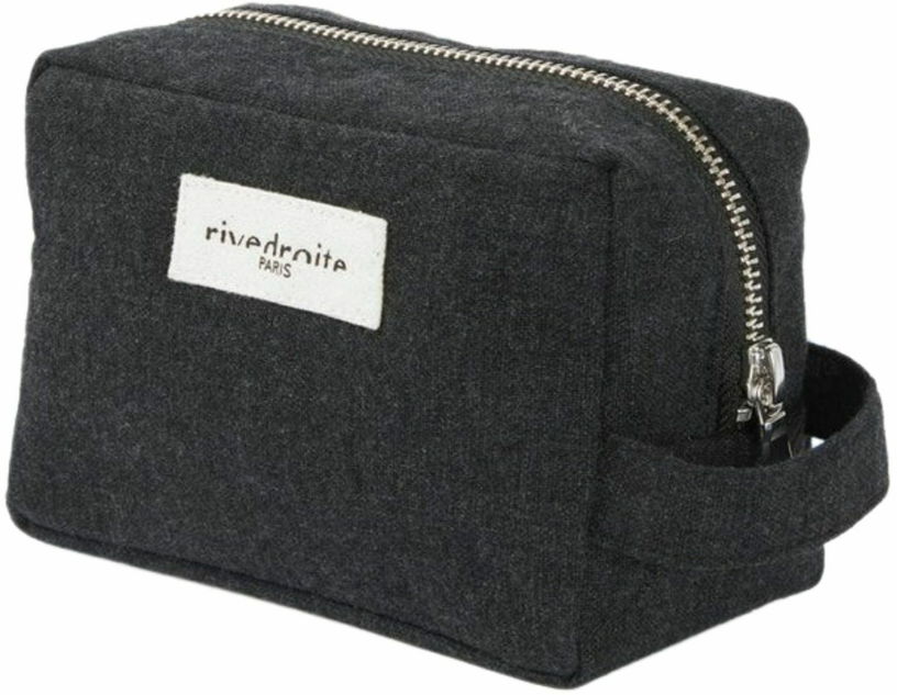 Petite trousse en coton recyclé noir Tournelles - Rive Droite Paris - The Cool Republic