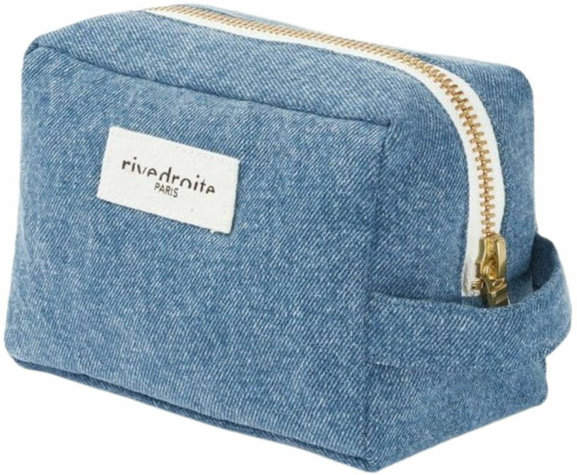 Petite trousse en denim clair upcyclé Tournelles - Rive Droite Paris - The Cool Republic
