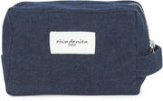 Petite trousse en denim foncé upcyclé Tournelles - Rive Droite Paris - The Cool Republic