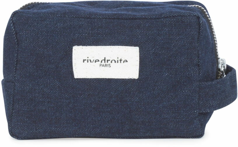 Petite trousse en denim foncé upcyclé Tournelles - Rive Droite Paris - The Cool Republic