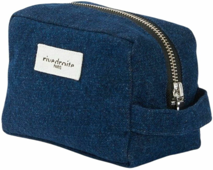 Petite trousse en denim foncé upcyclé Tournelles - Rive Droite Paris - The Cool Republic