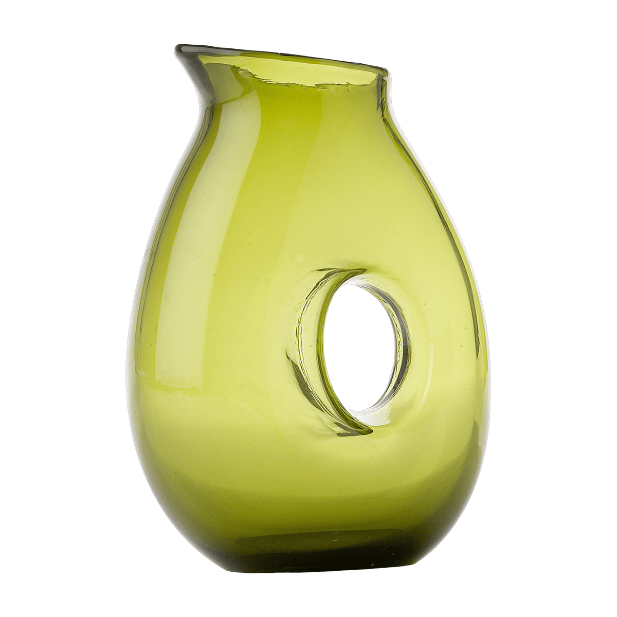 Pichet en verre vert olive 22 cm - Pols Potten - The Cool Republic