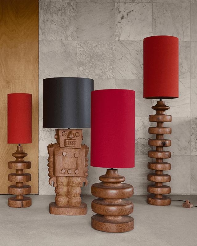 Pied de lampe en bois de dimb 24x60cm Gouda - Pols Potten - The Cool Republic