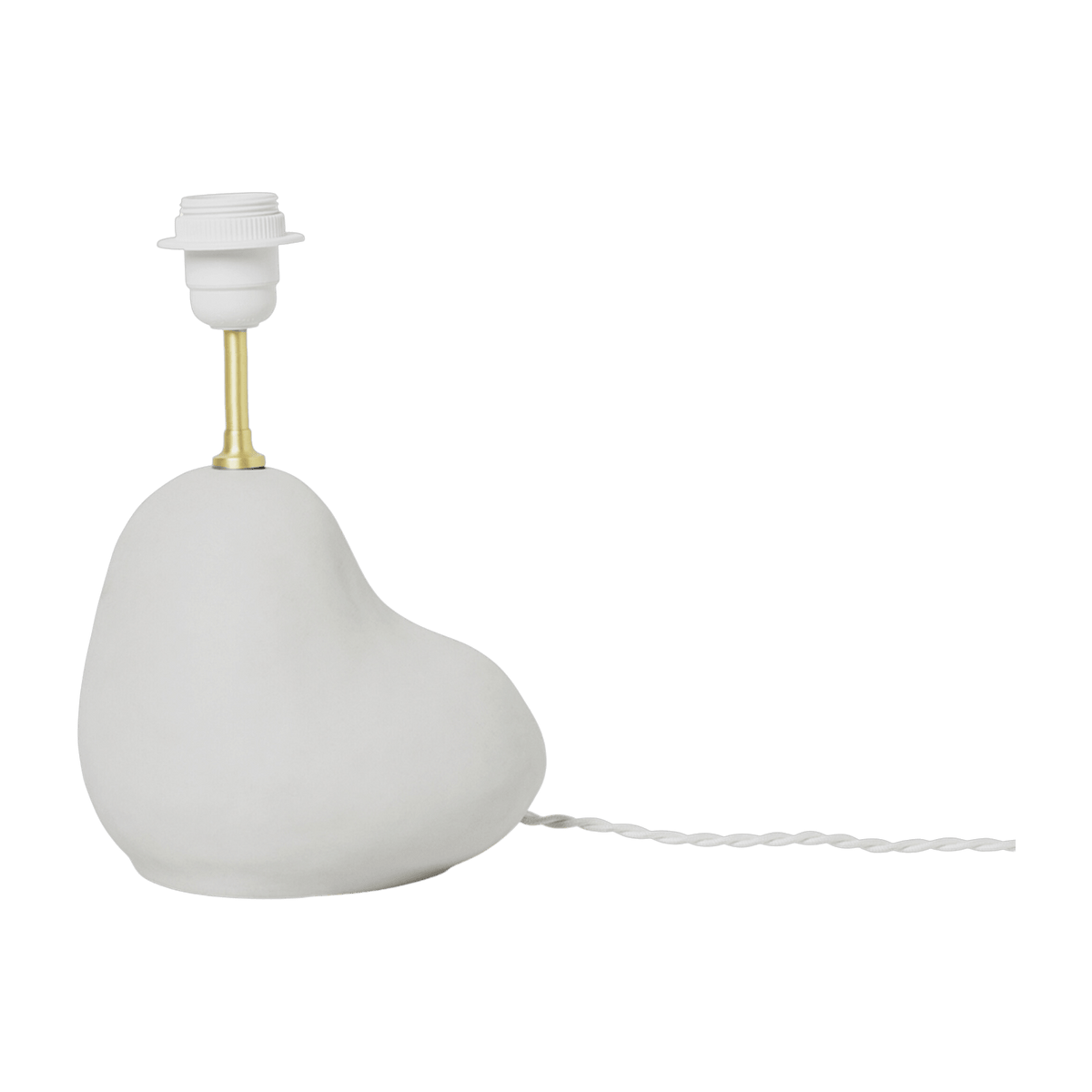 Pied de lampe en céramique blanc cassé 30cm Hebe - Ferm Living - The Cool Republic