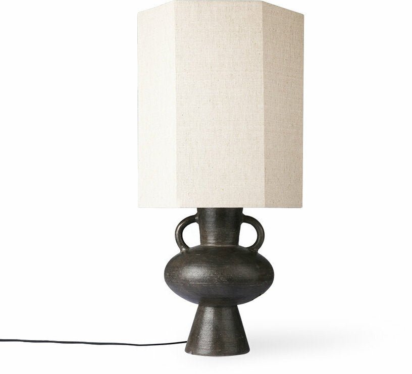 Pied de lampe en faïence anthracite L - HKliving - The Cool Republic