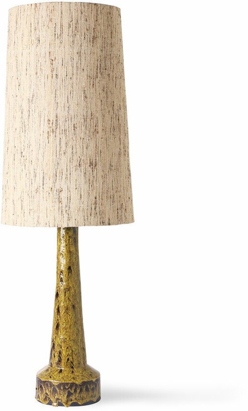 Pied de lampe rétro en grès moutarde - HKliving - The Cool Republic
