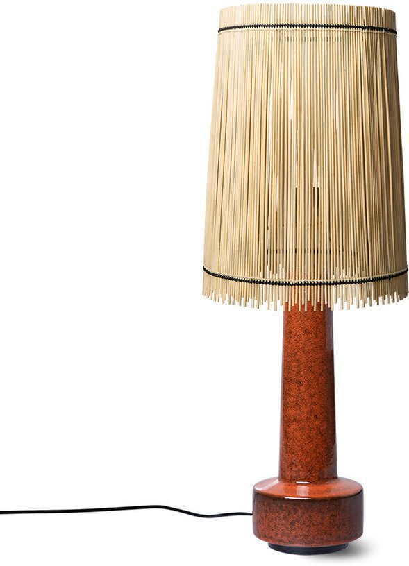 Pied de lampe rétro en grès rouge - HKliving - The Cool Republic