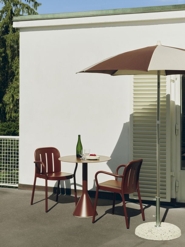 Pied de parasol rond en béton Terrazza - HAY - The Cool Republic
