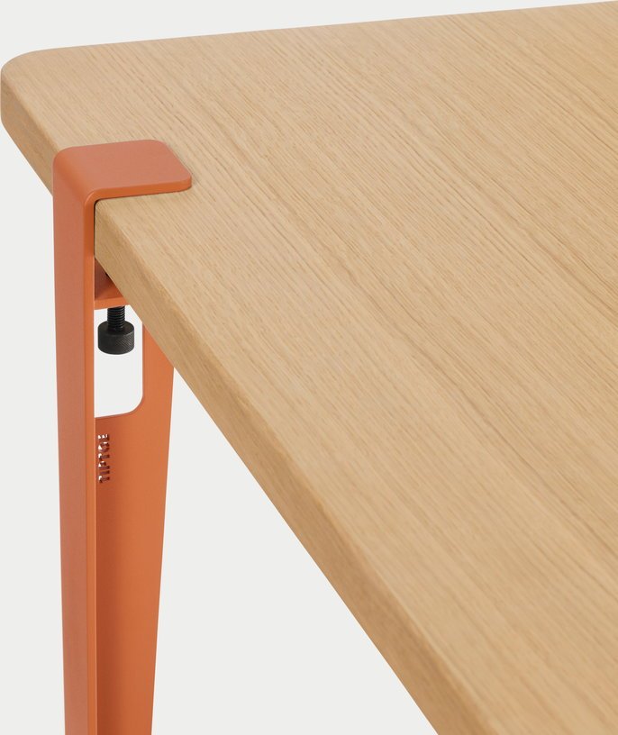 Pied de table en acier rouge tangerine 75cm - TIPTOE - The Cool Republic