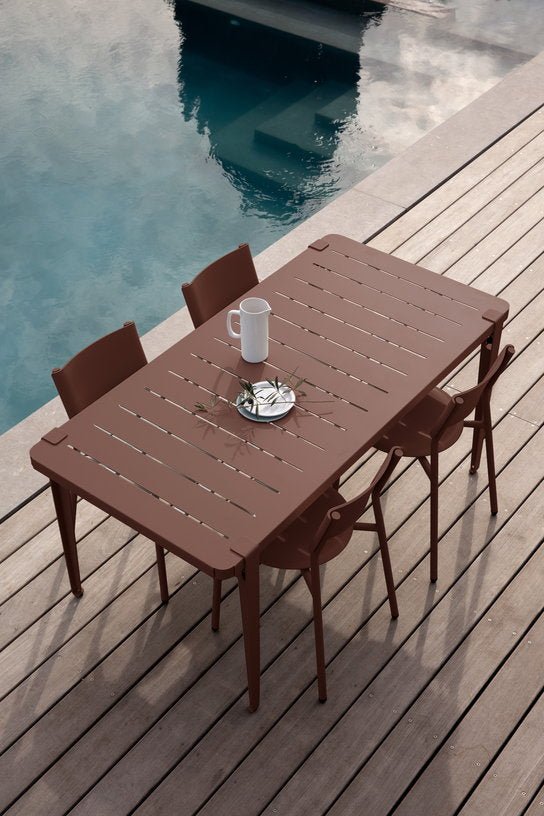 Pied d'extérieur en acier rouge brique 75 cm Midi - TIPTOE - The Cool Republic