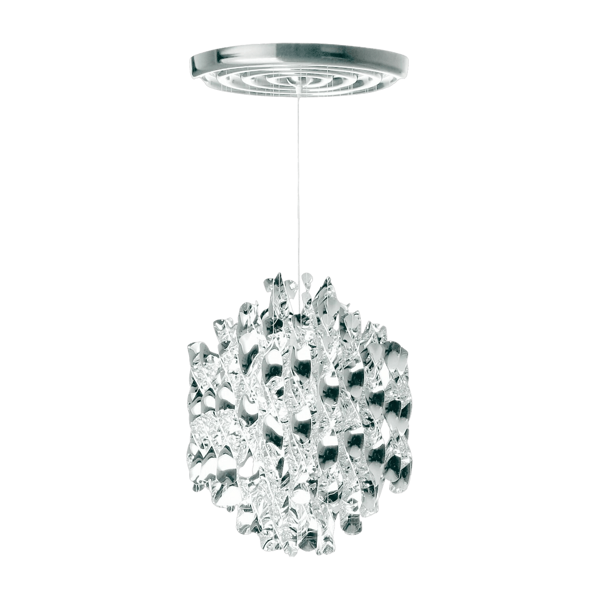 Silver ABS plastic ceiling light Spiral SP1 - Verpan - The Cool Republic