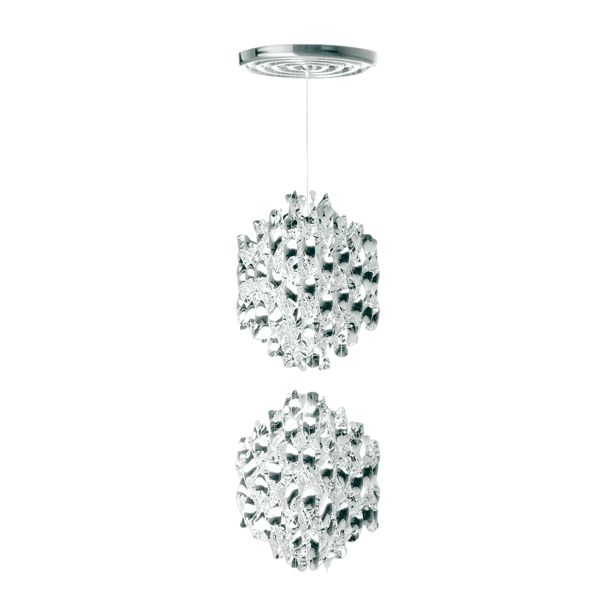 Silver ceiling lamp Spiral SP2 - Verpan - The Cool Republic