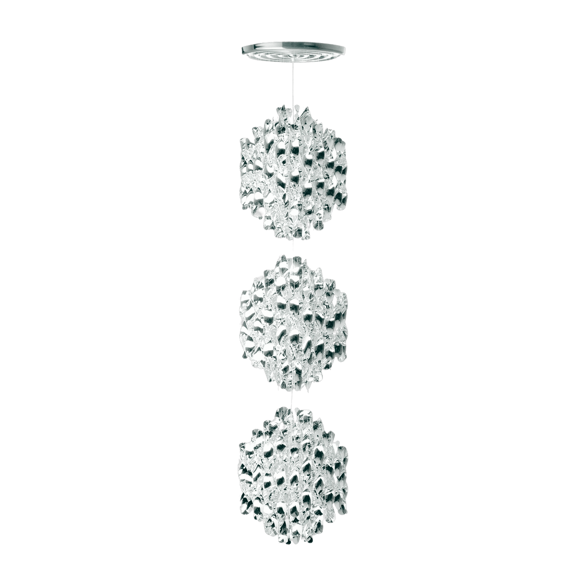 Silver ABS plastic ceiling light Spiral SP3 - Verpan - The Cool Republic