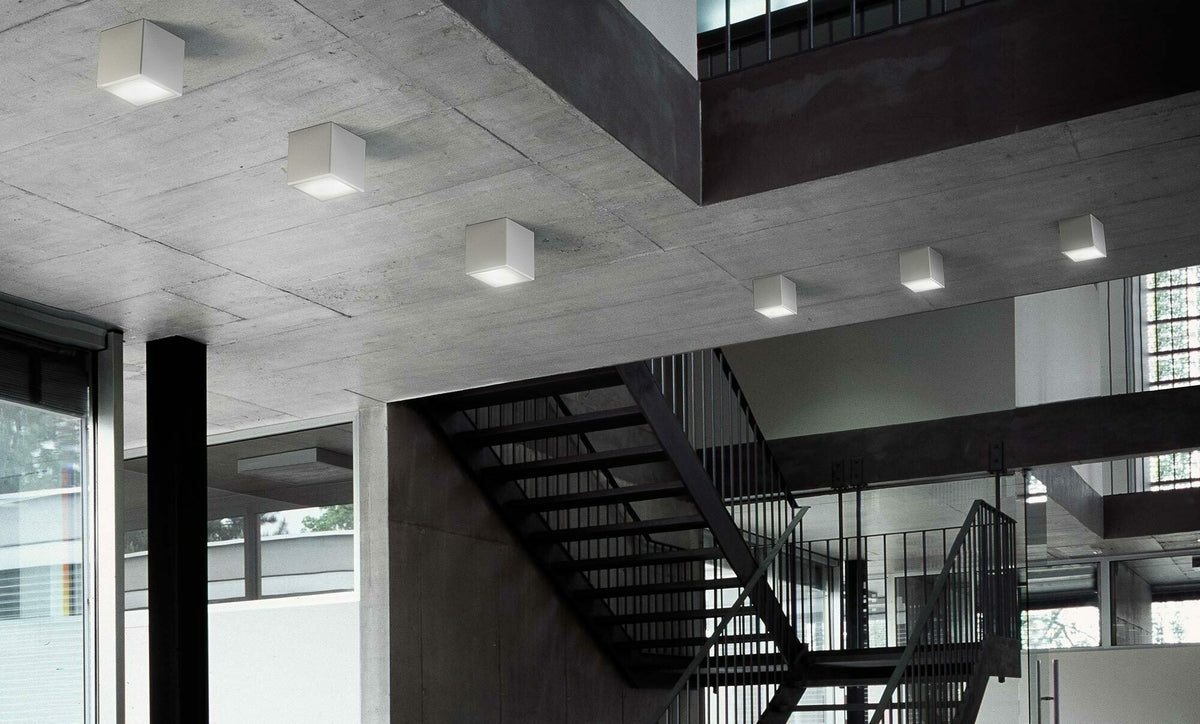 White ceiling lamp 15 x 15 cm Three - Panzeri - The Cool Republic