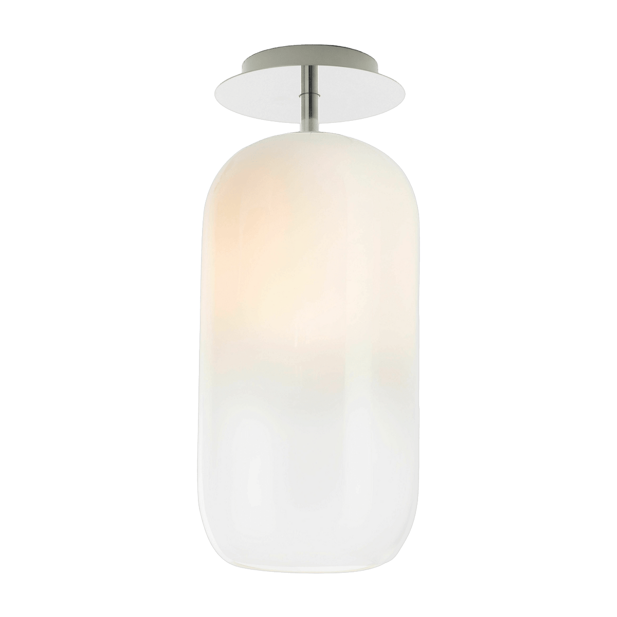 Plafonnier blanc en verre soufflé Gople - Artemide - The Cool Republic