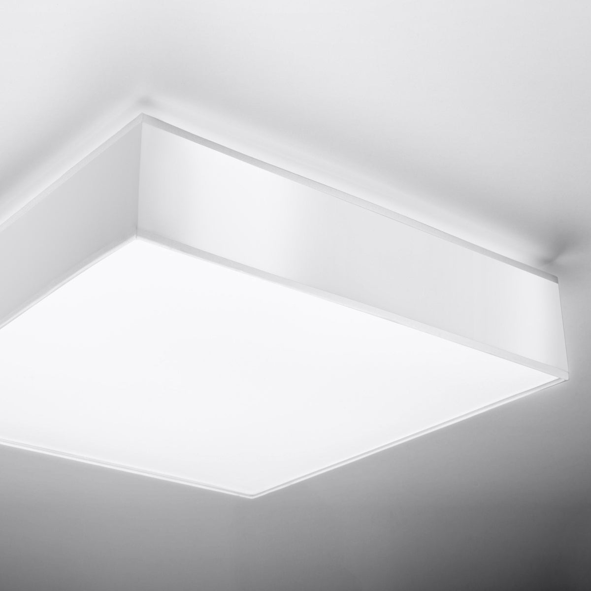 Plafonnier carré blanc 45 cm Horus - Sollux - The Cool Republic