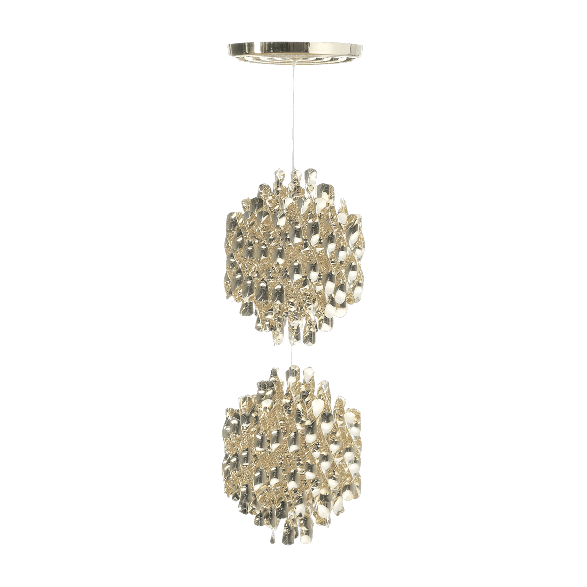 Golden ABS plastic ceiling light Spiral SP2 - Verpan - The Cool Republic