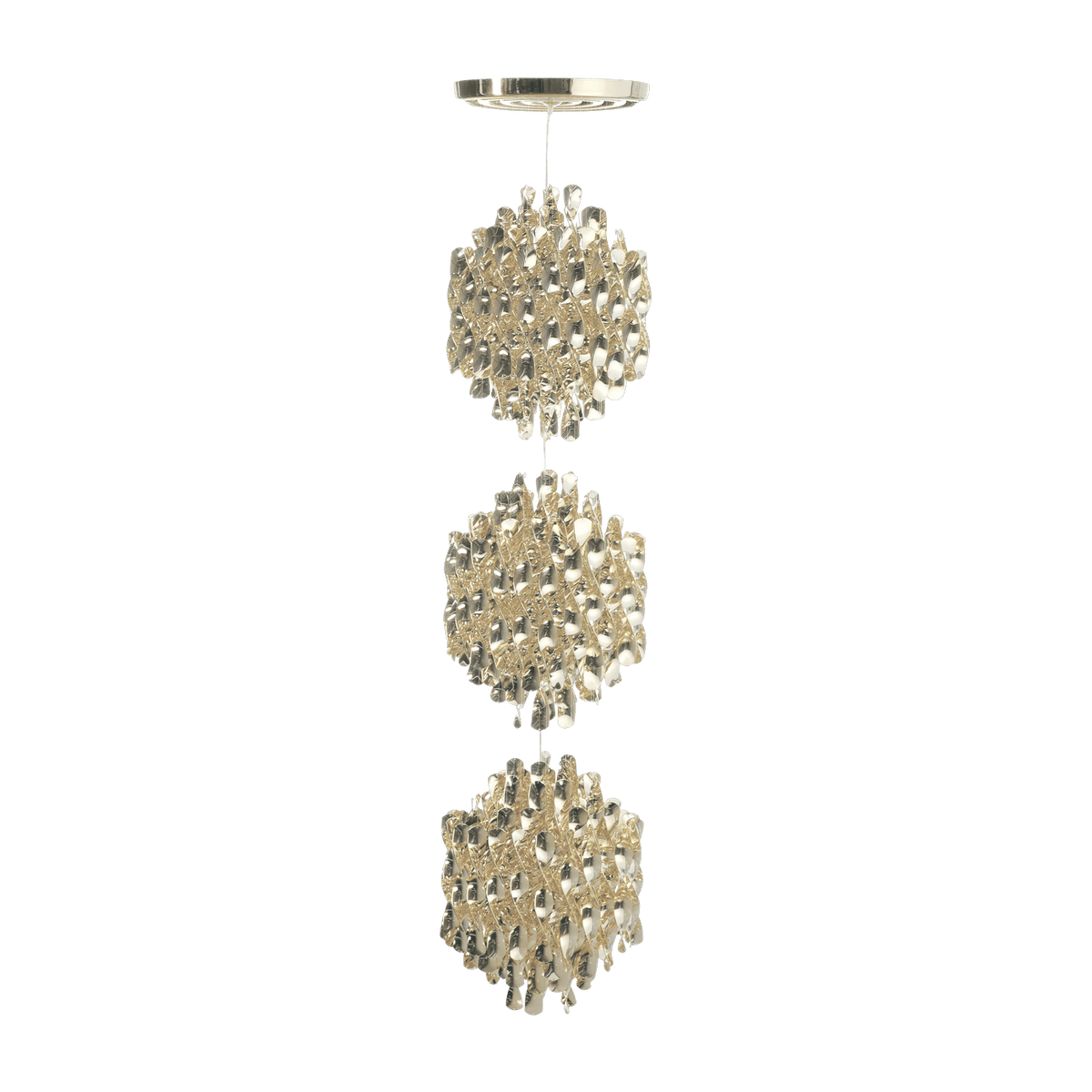Golden ABS plastic ceiling light Spiral SP3 - Verpan - The Cool Republic
