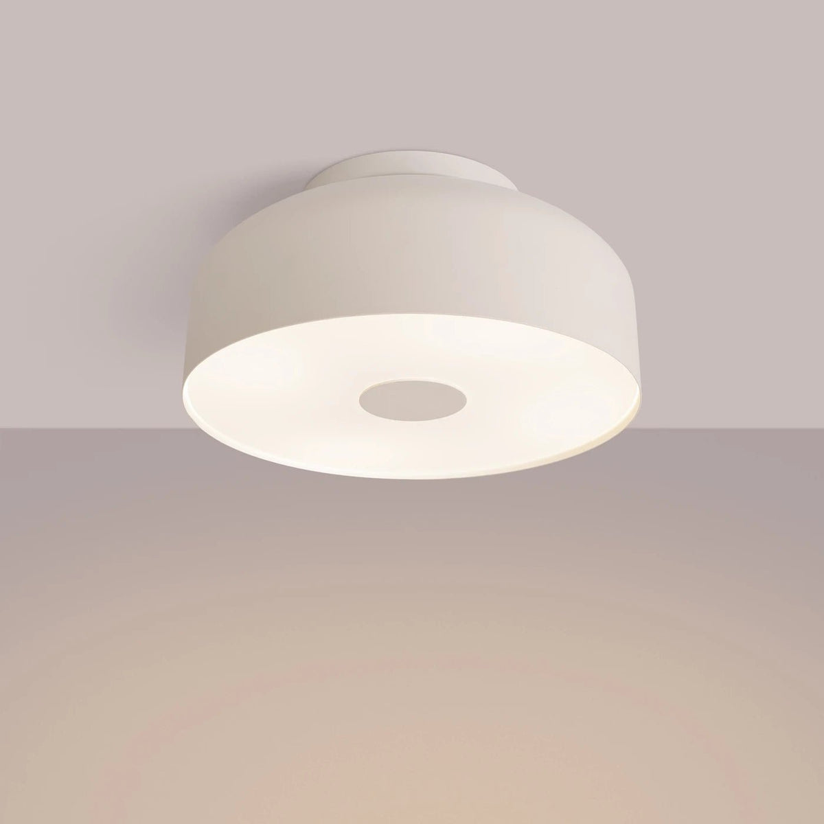 Plafonnier en acier beige 30x15cm Omiq - Sollux - The Cool Republic