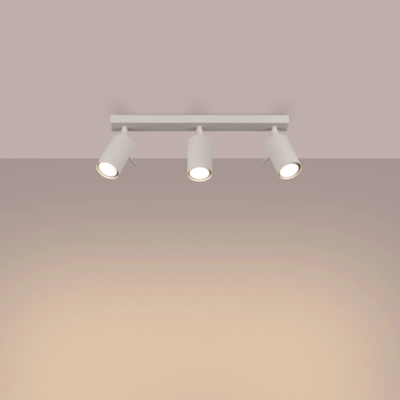 Plafonnier en acier beige45x6x17cm Ring 3L - Sollux - The Cool Republic