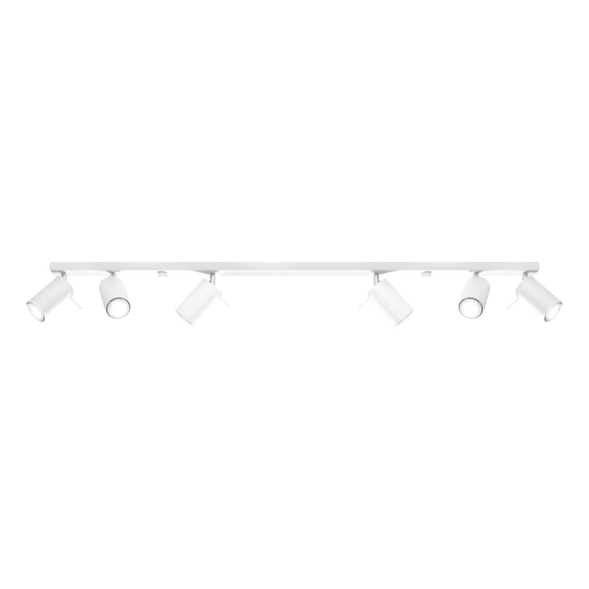 Plafonnier en acier blanc 118x6x16cm Ring 6L - Sollux - The Cool Republic