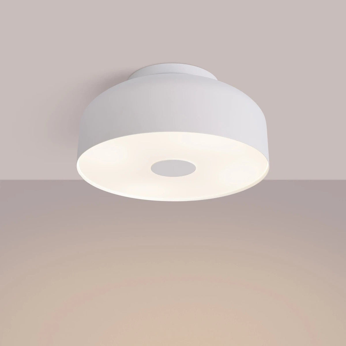 Plafonnier en acier blanc 30x15cm Omiq - Sollux - The Cool Republic